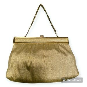 Vintage Gold Lame Evening Bag